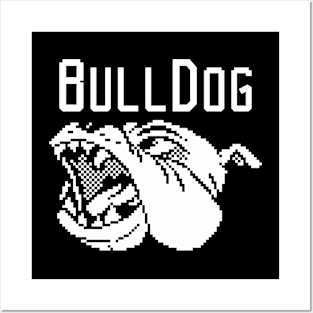 Pixelated Bulldog Posters and Art